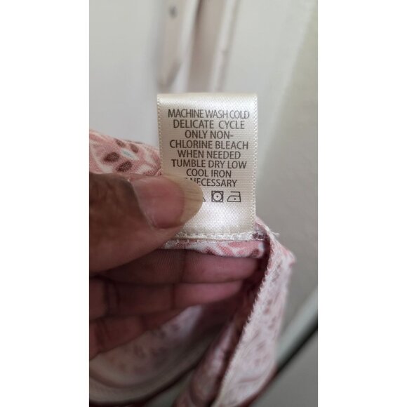 NWT Max Studio Women's XL Printed Wrap Dress Short Sleeves Pink/Red Geometric Pa - Picture 7 of 8